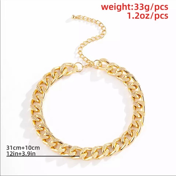 New 18k Gold Cuban Chunky Necklace - Picture 5 of 5